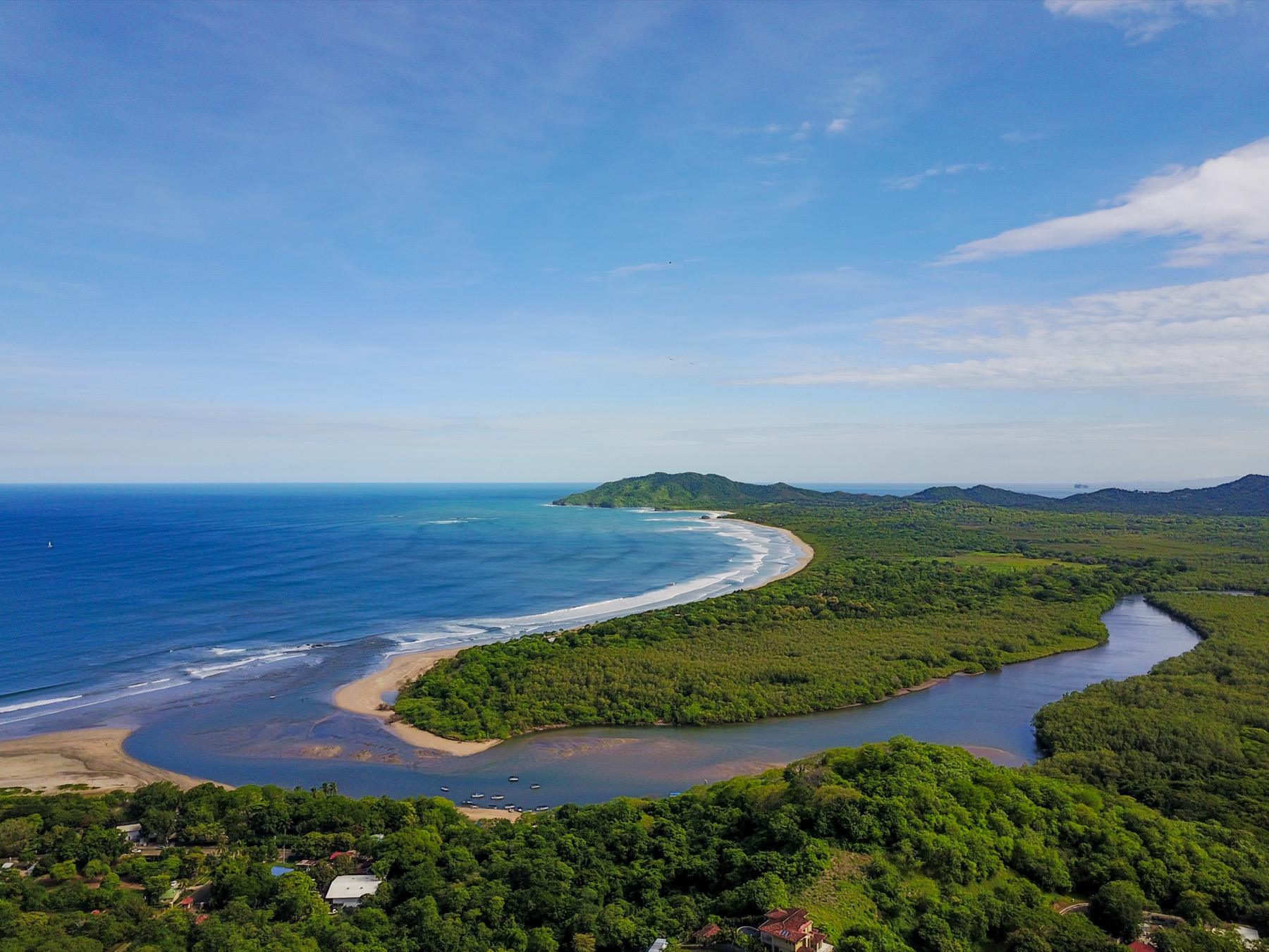 View over Senderos toward the coast